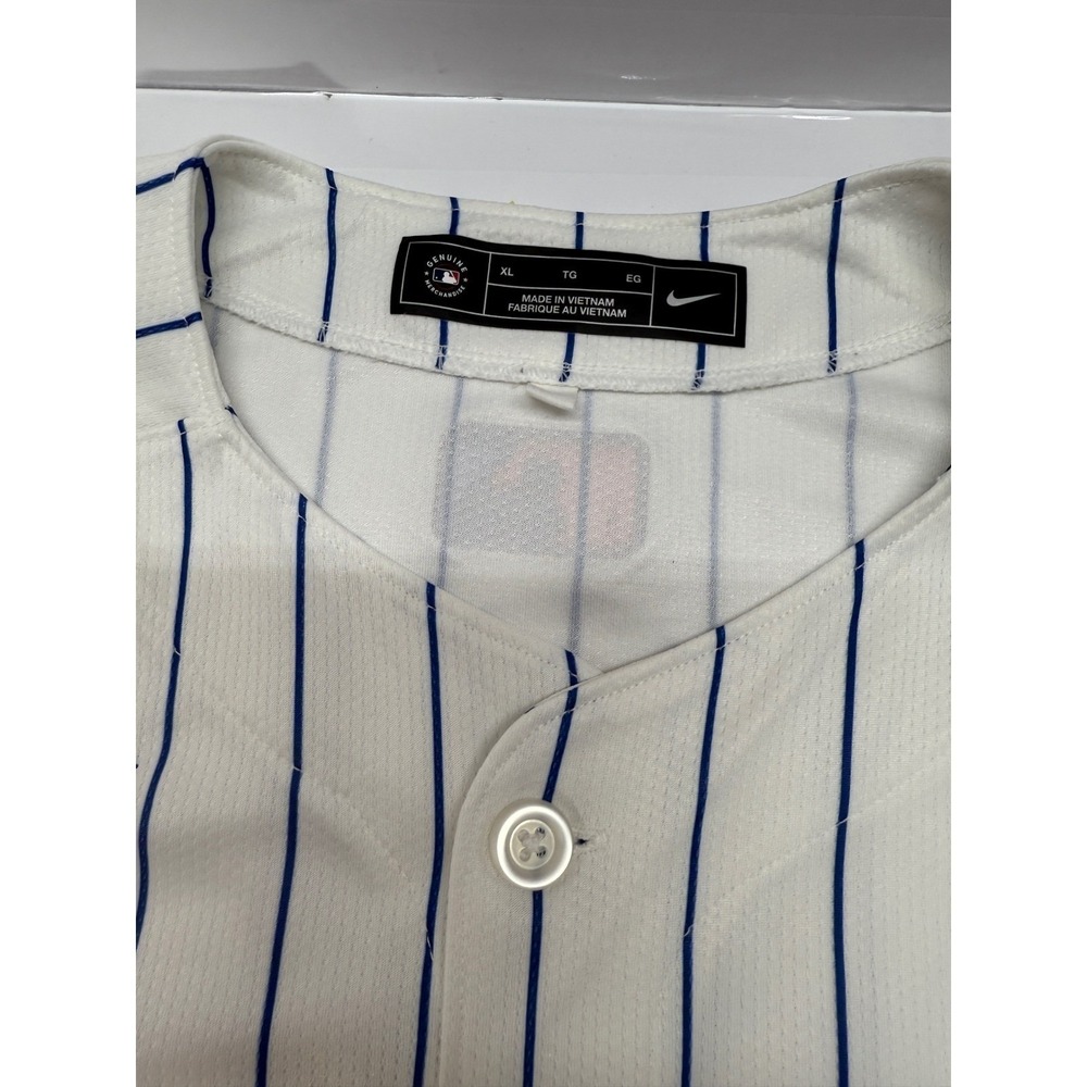 Nike Chicago Cubs Cody Bellinger 24 Home Jersey Mens XL White Pinstripe MLB - Picture 16 of 16